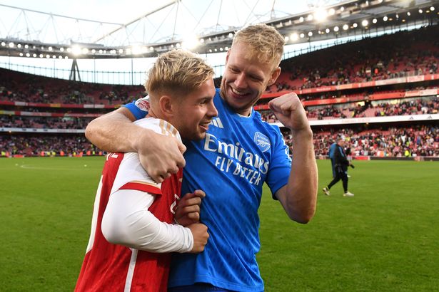 Regarding “difficult” Arsenal competition, Emile Smith Rowe addresses Aaron Ramsdale.   
