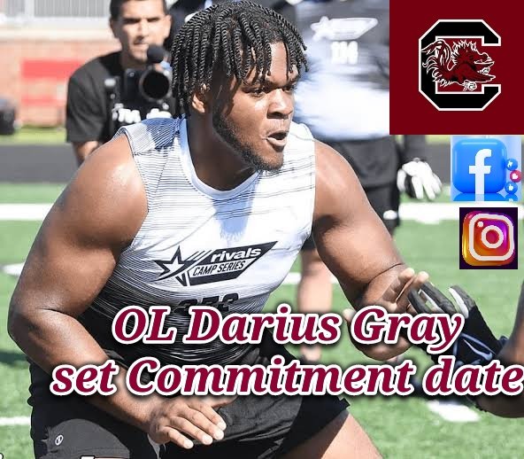 “Five-Star OL Darius Gray Reveals Top Schools — South Carolina About to Land a Game-Changer?”