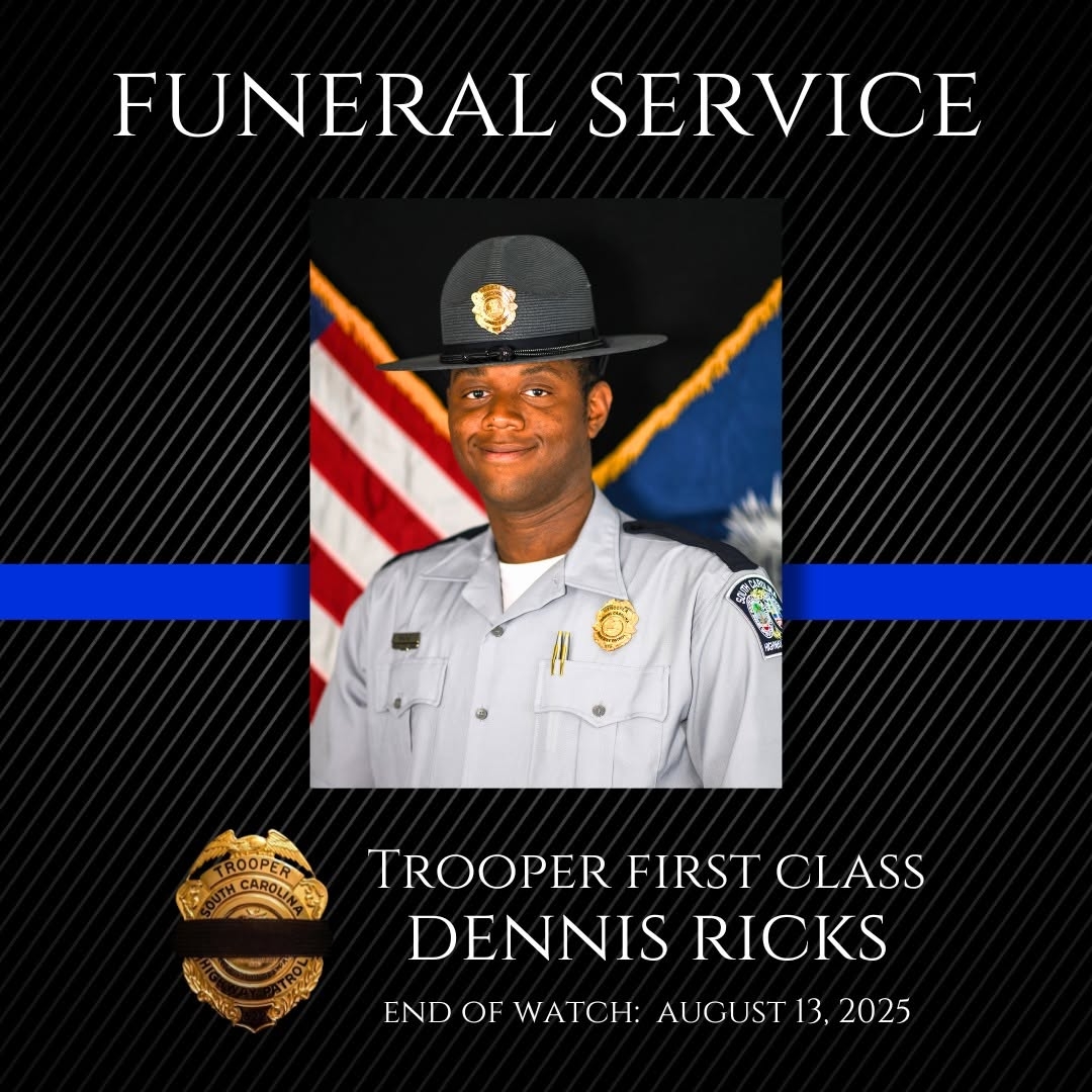 “South Carolina Honors Fallen Trooper Dennis Ricks with Emotional Funeral Service”