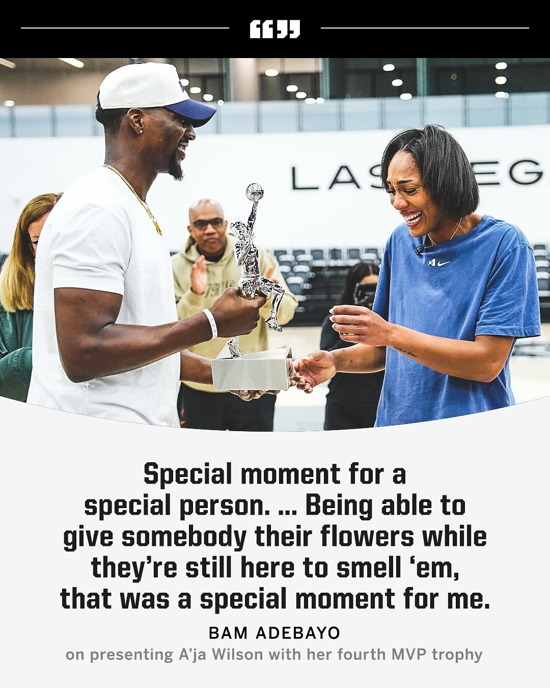 “He Honours Her: Bam Adebayo OPENS UP on Presenting A’ja Wilson’s 4th MVP: ‘Special Moment for a Special Person’”