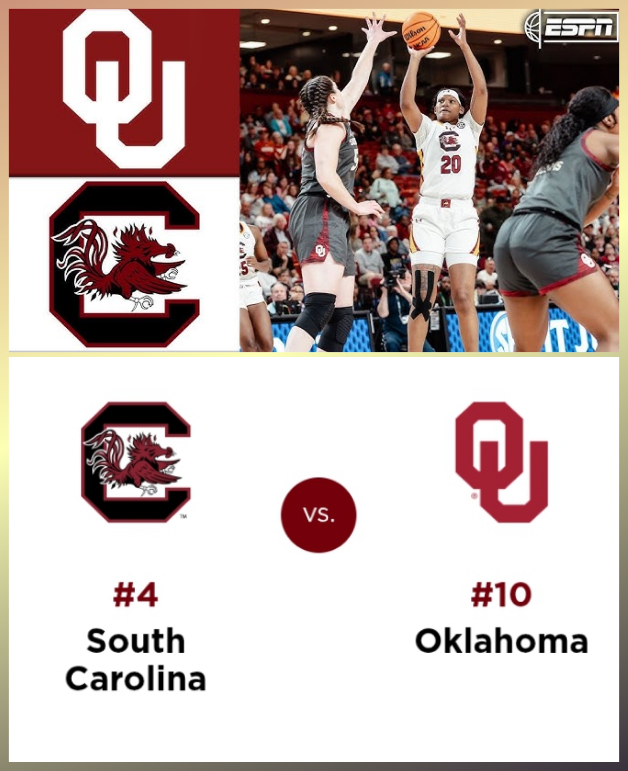 South Carolina vs. Oklahoma: How to Watch, Game Time, TV Info, Starters & Injury Updates