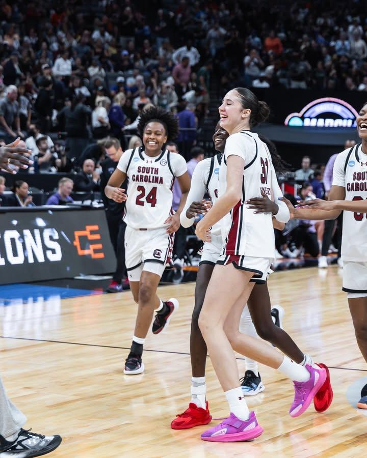 Excitedly, Alicia Tournebize, Agot Makeer and Ayla McDowell Speaks about Having Their First Net-cutting With the Gamecocks