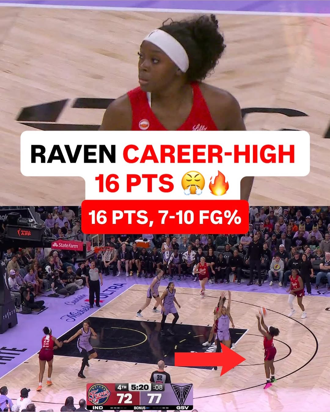 Raven Johnson Puts Together Career-High Performance in Thriller Against Golden State Valkyries