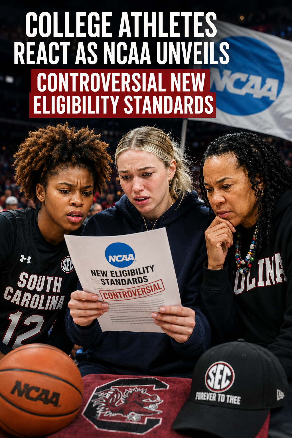 College Athletes React as NCAA Unveils Controversial New Eligibility Standards