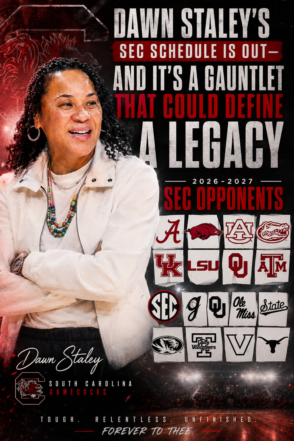 Dawn Staley’s SEC Schedule Is Out — And It’s a Gauntlet That Could Define a Legacy