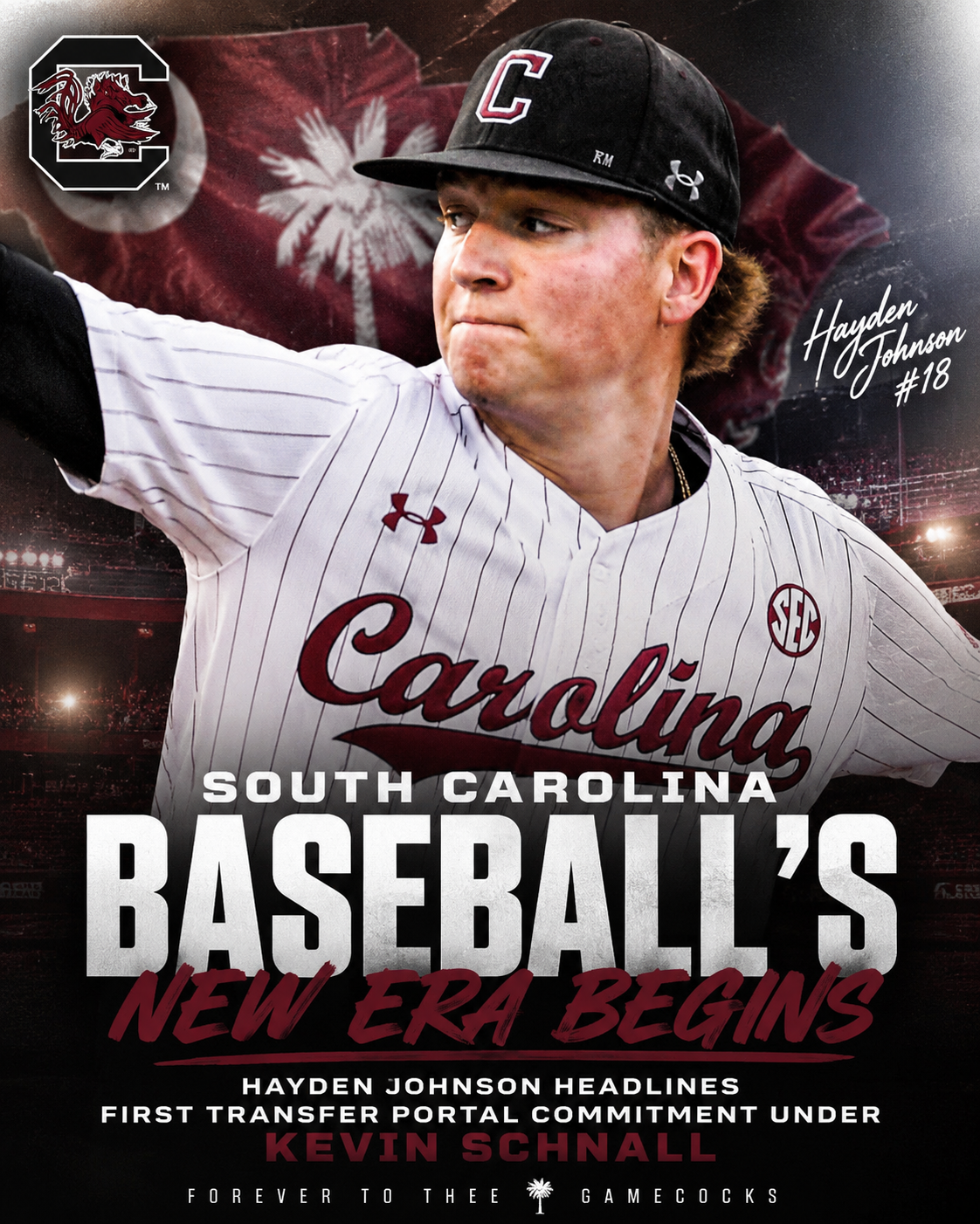 South Carolina Baseball’s New Era Begins: Hayden Johnson Headlines First Transfer Portal Commitment Under Kevin Schnall