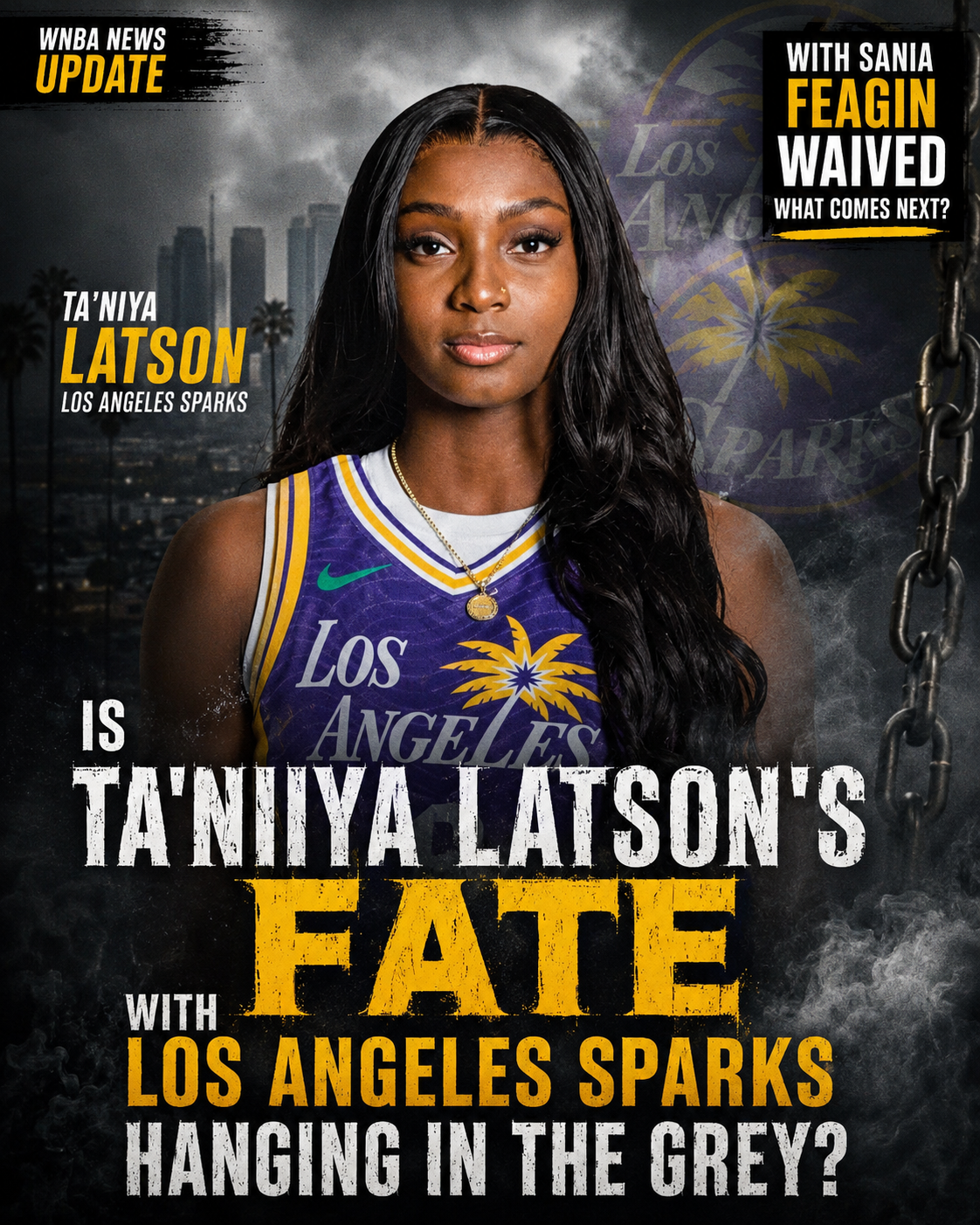 Is Ta’Niya Latson’ Fate With Los Angeles Sparks Hanging in The Grey ?