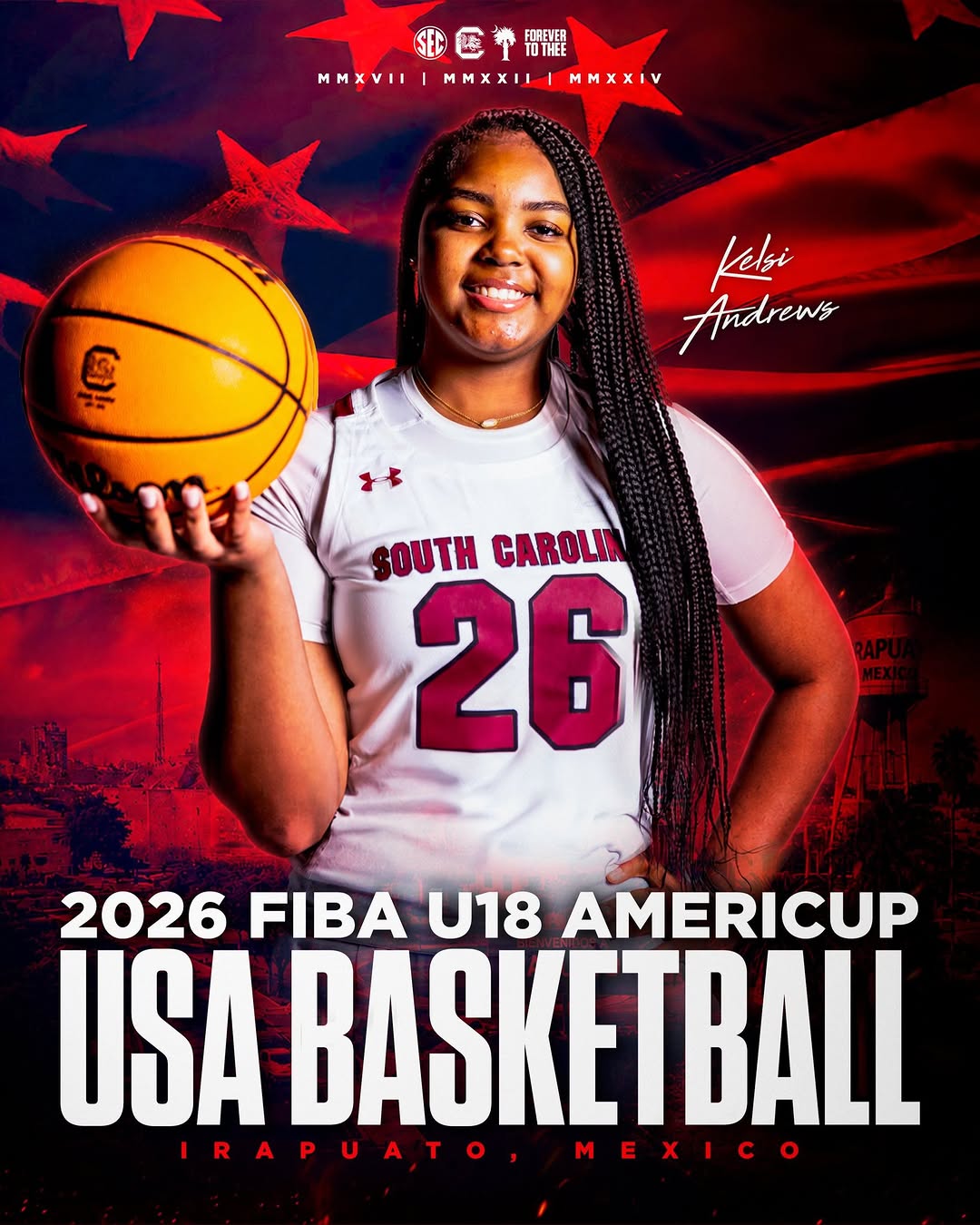 Before She Ever Plays a Minute for South Carolina, Kelsi Andrews Is Already Representing Her Country