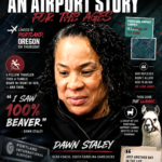 Dawn Staley had an airport story for the ages after landing in Portland, Oregon on Thursday.