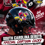 South Carolina Debuts Special Cartoon Cocky Helmets for Towson Game