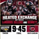 Sellers, Bennett Address Sideline Exchange After Missed Touchdown, Passing Game Struggles vs. Towson