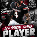 Vicari Swain Named SEC Special Teams Player of the Week After Historic Two-Touchdown Game