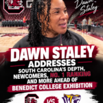 Dawn Staley Addresses South Carolina’s Depth, Newcomers, No. 1 Ranking and More Ahead of Benedict College Exhibition