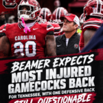 Beamer Expects Most Injured Gamecocks Back for Tennessee, With One Defensive Back Still Questionable