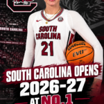 South Carolina Opens 2026-27 at No. 1, With 15 Games Against AP Top 25 Teams