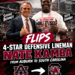BREAKING: Shane Beamer Flips 4-Star Defensive Lineman Nate Kamba From Auburn to South Carolina